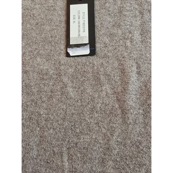 Patrick Assaraf NWT Pullover Sweater Size XL US In Solid Brown 100% Cashmere - Picture 3 of 7